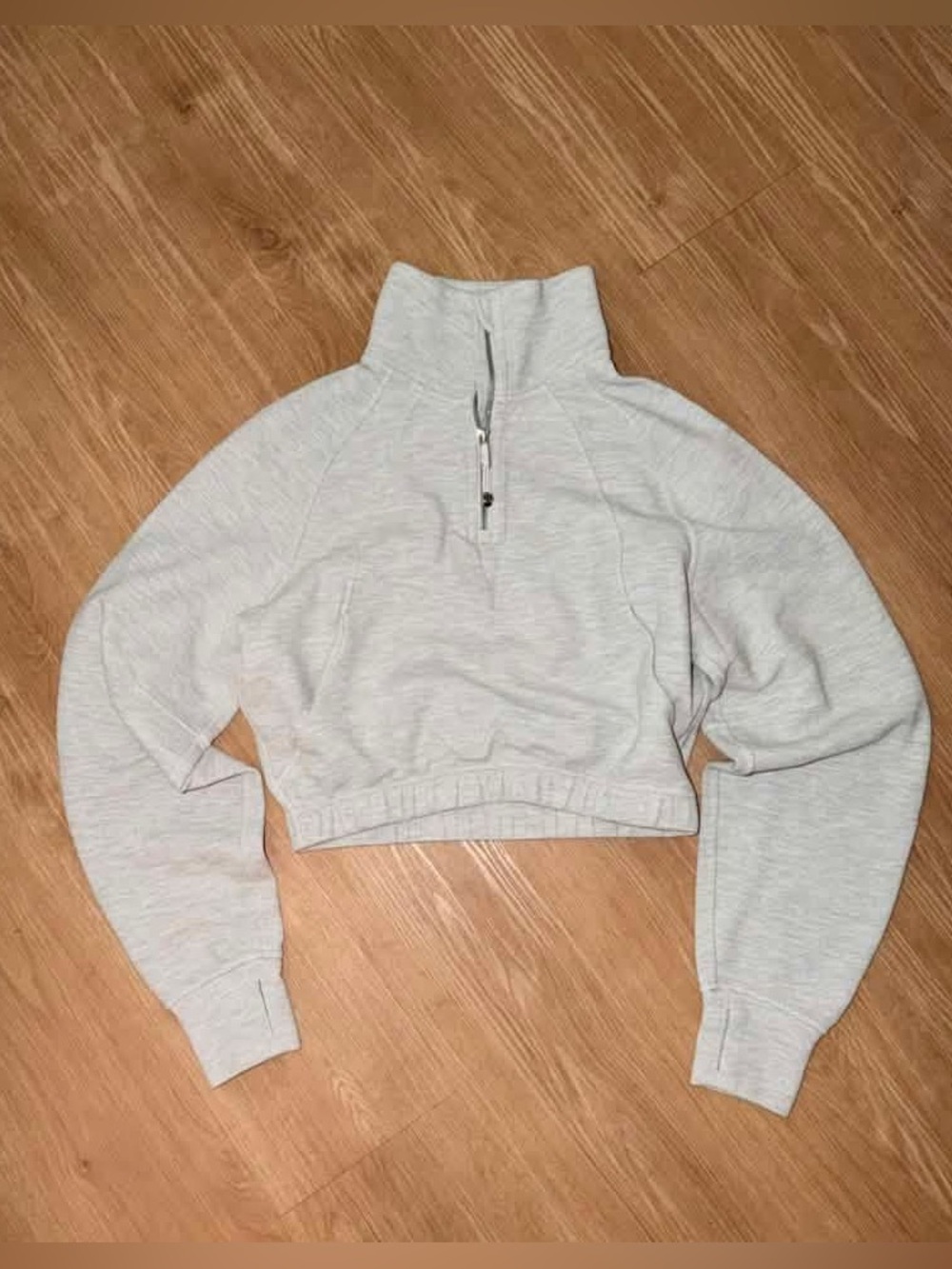 Lululemon Scuba Cropped Funnel-Neck Half Zip *Waffle, like new ($138)! - Picture 3 of 4